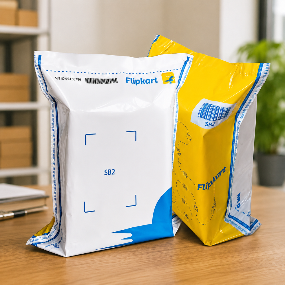 Flipkart Printed Grey Courier Bags