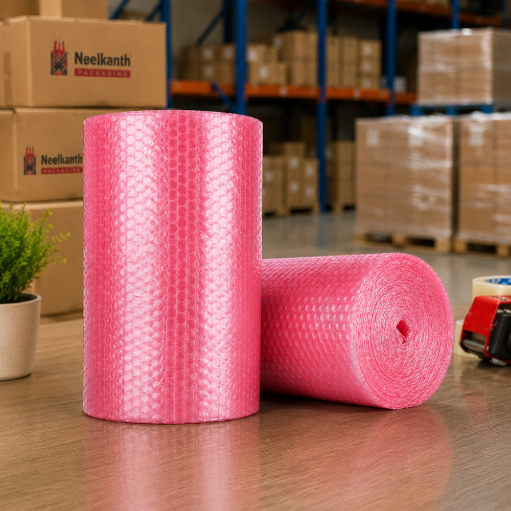 Anti-Static Pink Air Bubble Roll