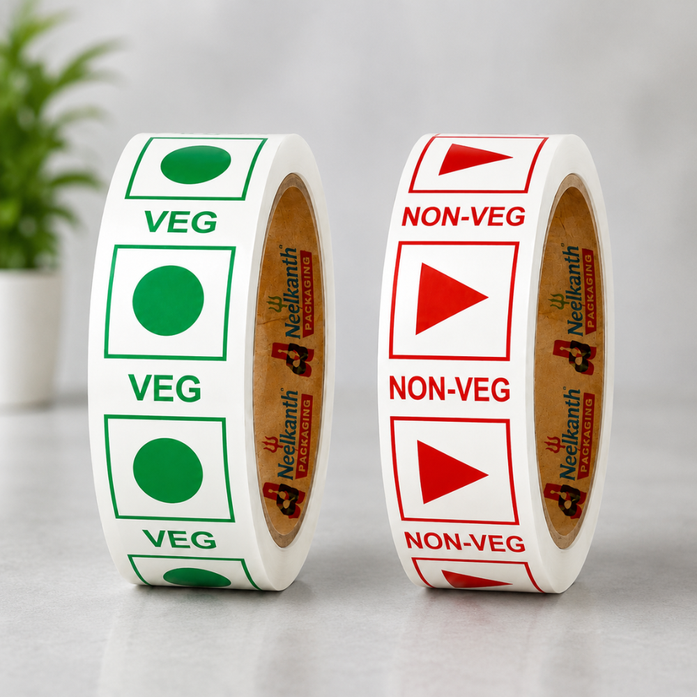 Veg & Non-Veg Food Labels Tapes